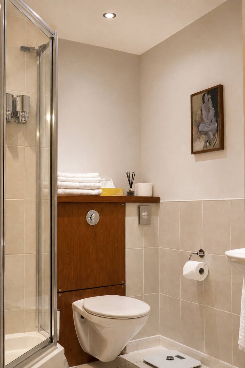 The en-suite shower room off the main bedroom